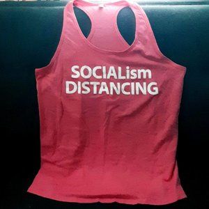 5 for $15!📣 SOCIALism Distancing Racerback Size L EUC
